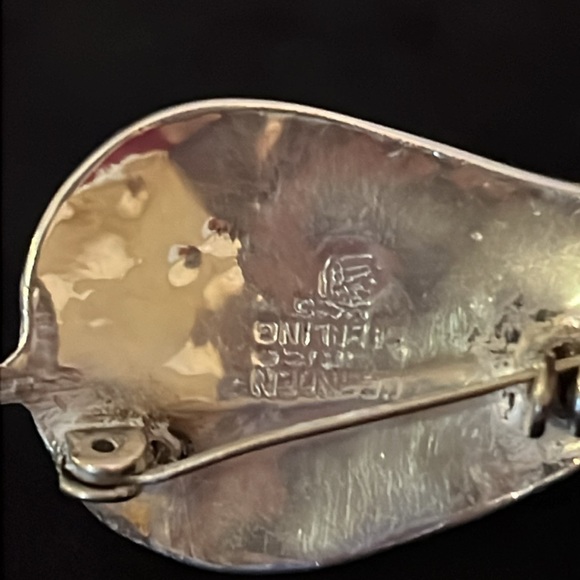 Vintage Taxco Sterling Silver & Abalone stamped with hallmark - Picture 3 of 5